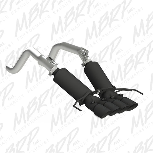 MBRP S7030BLK 14-19 Chevy Corvette V8 6.2L 3in Black Dual Cat Back w/ 4in Quad Dual Wall Tips