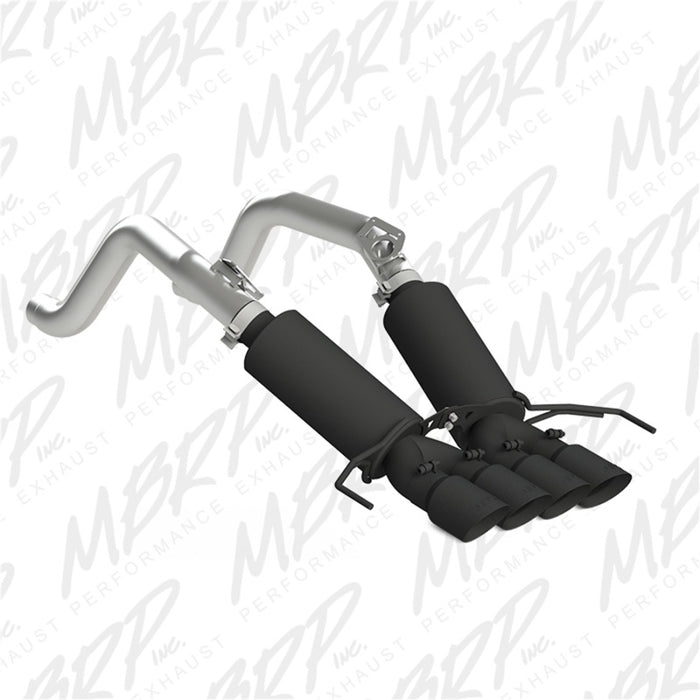 MBRP S7030BLK 14-19 Chevy Corvette V8 6.2L 3in Black Dual Cat Back w/ 4in Quad Dual Wall Tips