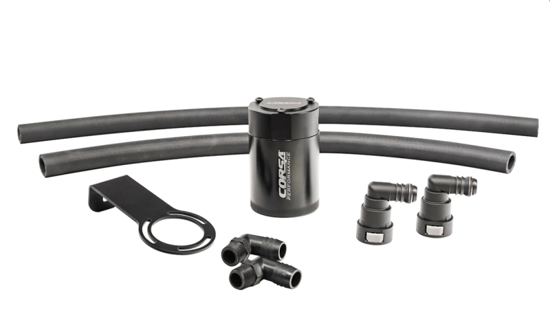 CORSA Performance CC0008 Corsa 2021-2024 Dodge RAM TRX Crew Cab Aluminum Oil Catch Can w/Mounting Bracket