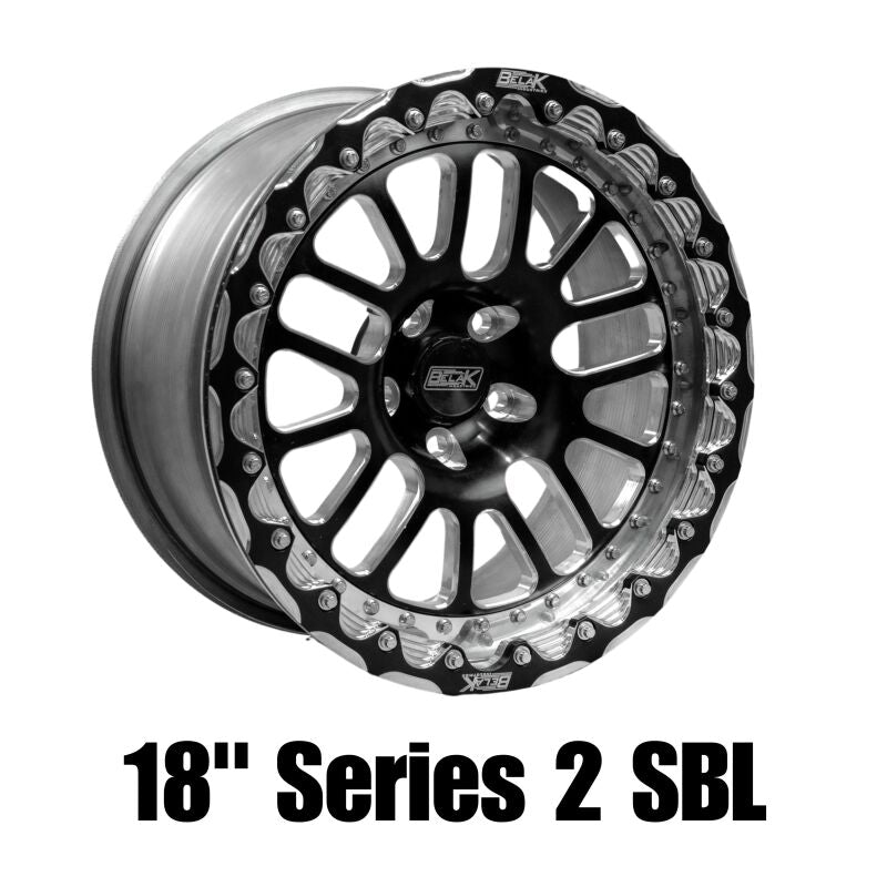 Belak Wheels 18125475S28BS-SBL Belak 18x12 / 8.75in BS / 5x4.75BP / High Pad / Series 2 Wheel - Single Beadlock