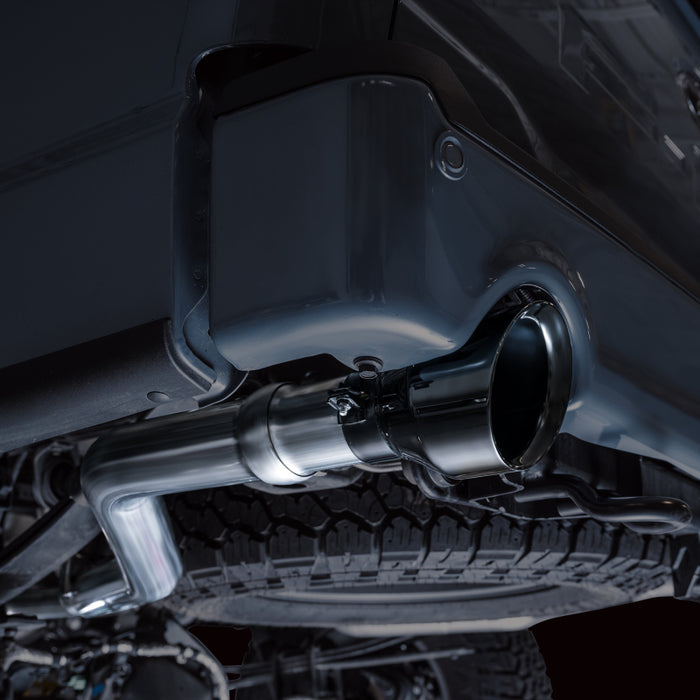 AWE Tuning 3015-33402 2021+ Ford F-150 Tremor (w/ Bumper Cutouts) 0FG Resonated Catback - Diamond Black Tips