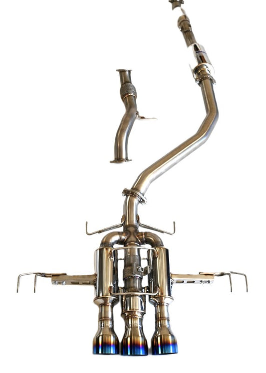 Invidia HS22CTRFGM3STL 22+ HONDA CIVIC TYPE-R FL5 R400 SINGLE LAYER TI TIP FULL CAT-BACK (NON POLISH PIPE)