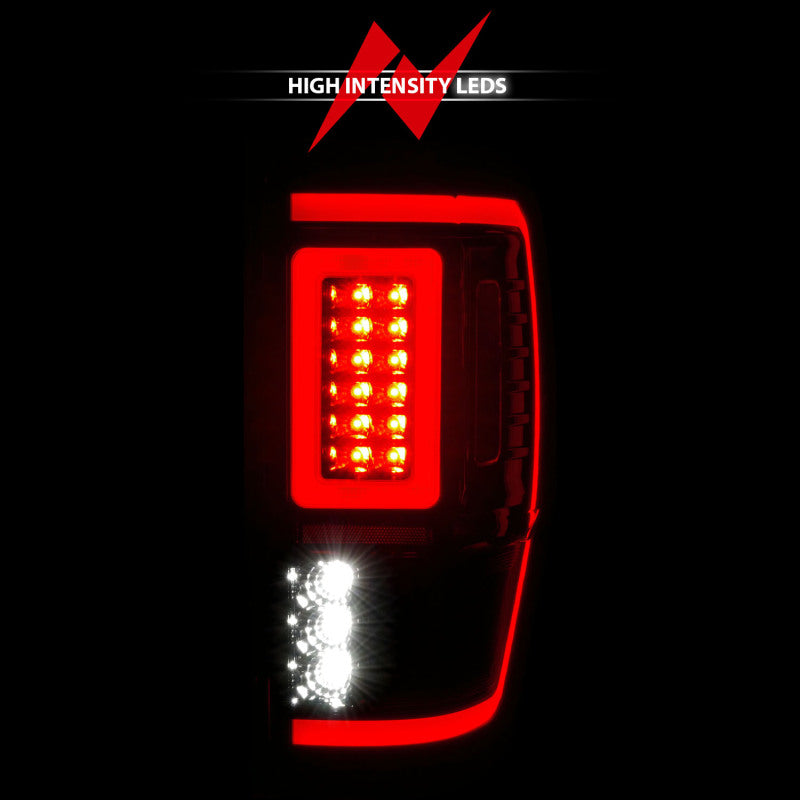 ANZO 311446 19-22 Ford Ranger Full LED Taillights w/ Lightbar Sequential Signal Black Housing/Clear Lens