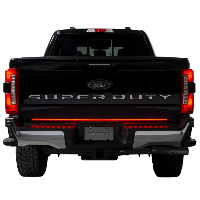 Putco 9203060-26 2024 Ford SuperDuty F-250 60In Direct Fit Red Blade Kit Tailgate Bars w/ LED Taillamps