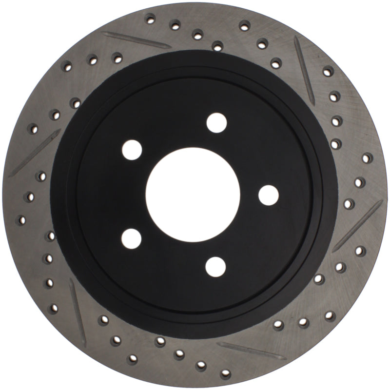 Stoptech 127.61087L StopTech 05-10 Ford Mustang Slotted & Drilled Left Rear Rotor