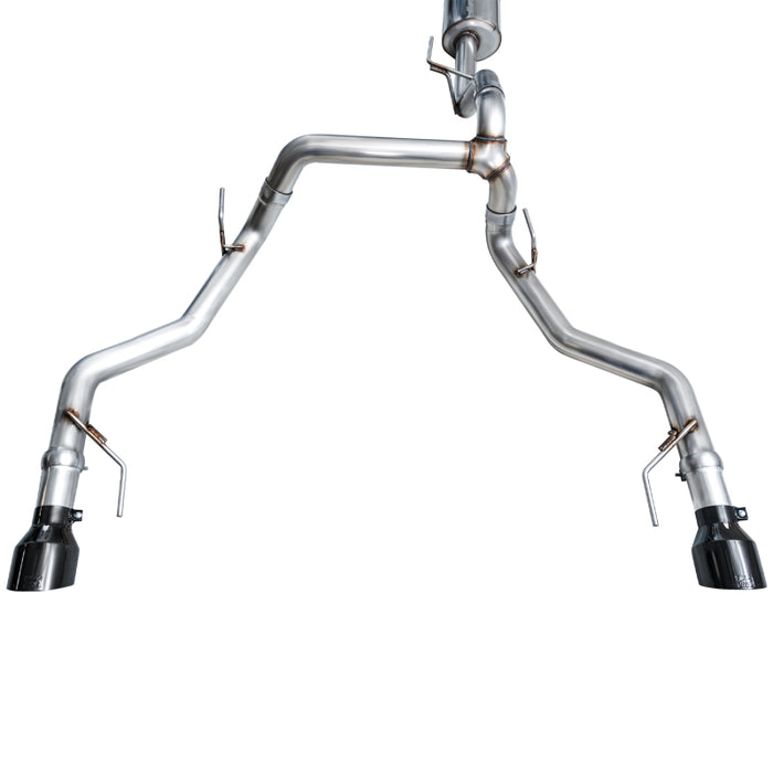 AWE Tuning 3015-33402 2021+ Ford F-150 Tremor (w/ Bumper Cutouts) 0FG Resonated Catback - Diamond Black Tips