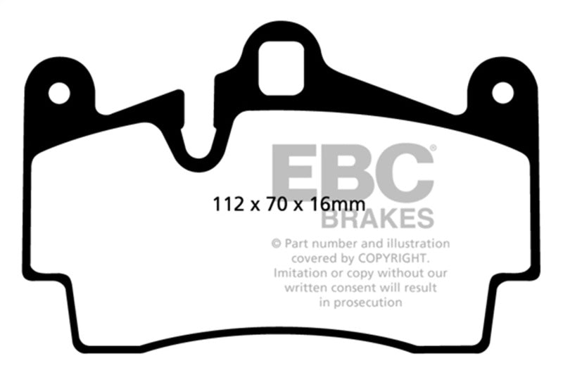 EBC DP41474R 11-15 Audi Q7 3.0 Supercharged Yellowstuff Rear Brake Pads