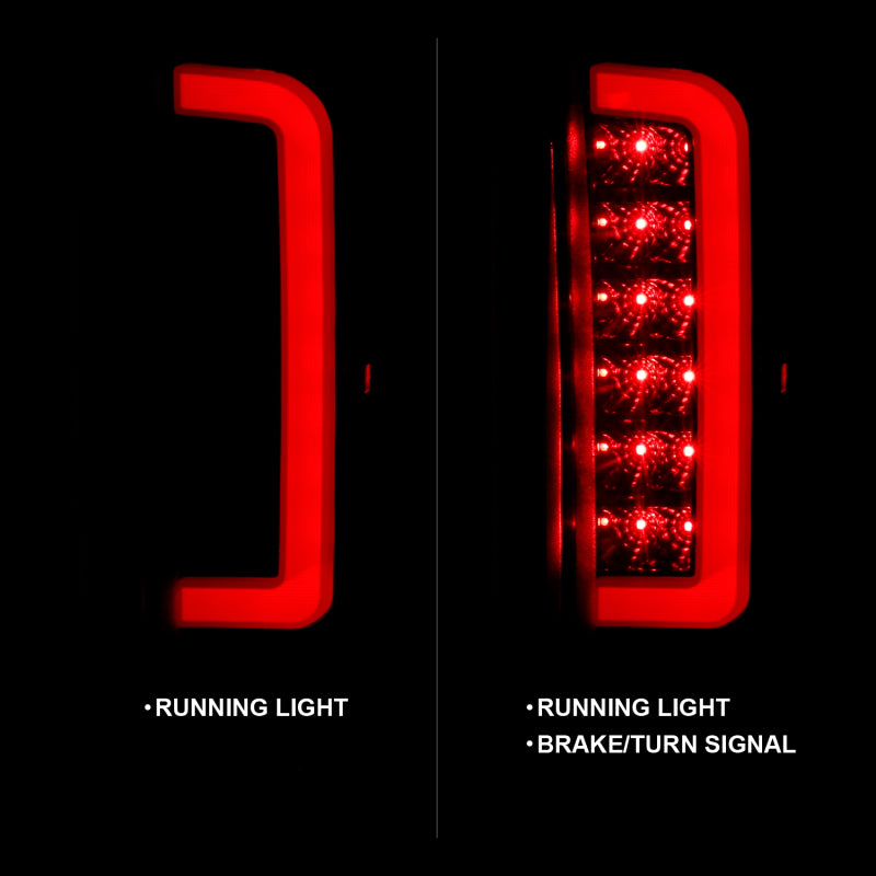 ANZO 311351 1987-1996 Ford F-150 LED Taillights Black Housing Smoke Lens (Pair)