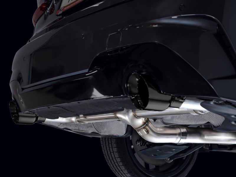 AWE Tuning 3020-33429 AWE 19-23 BMW 330i / 21-23 BMW 430i Base G2X Track Edition Axle Back Exhaust - Diamond Black