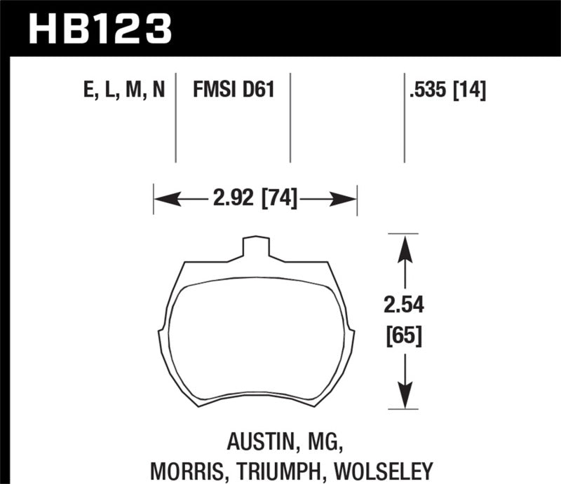 Hawk Performance HB123N.535 Hawk HP+ Street Brake Pads