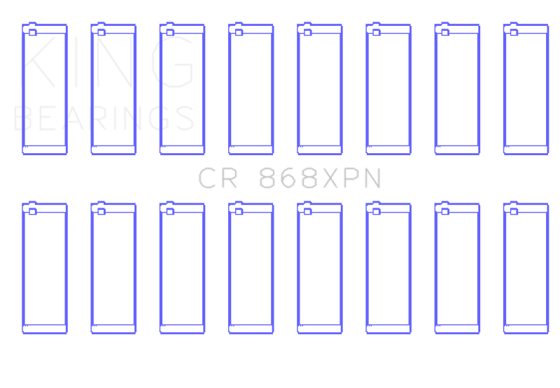 King Engine Bearings CR868XPN0.50 Ford V8 4.6L/5.4L SOHC Connecting Rod Bearing Set (8 Pairs) - Size +0.5mm