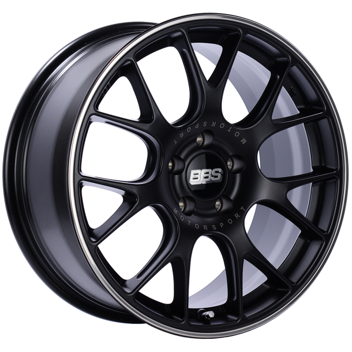 BBS CH146BPO CH-R 18x8.5 5x112 ET38 Satin Black Polished Rim Protector Wheel -82mm PFS/Clip Required