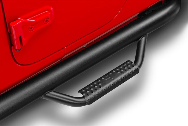 N-Fab J1980T Nerf Step 2019 Jeep Wrangler JT 4DR Truck Full Length - Tex. Black - 3in