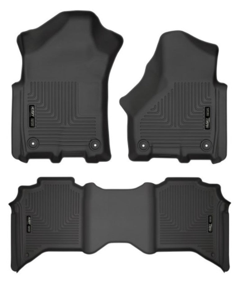 Husky Liners 94111 19-21 RAM 2500/3500 Crew Cab Weatherbeater Black Front & 2nd Seat Floor Liners