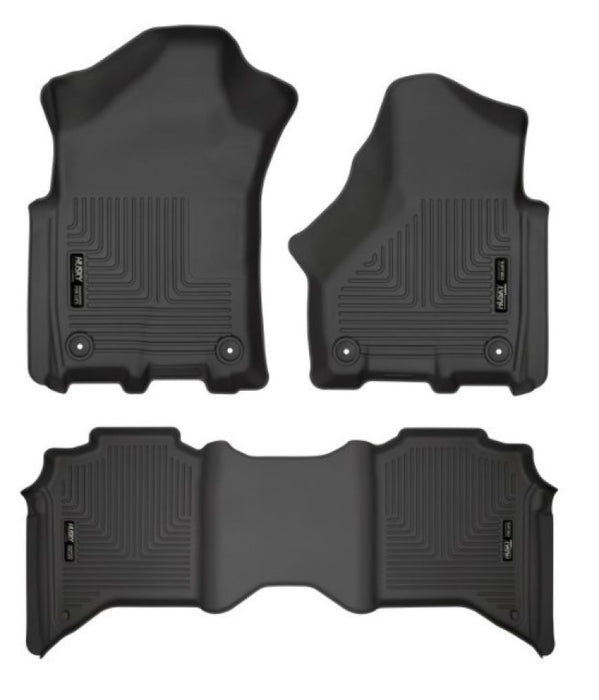Husky Liners 94111 19-21 RAM 2500/3500 Crew Cab Weatherbeater Black Front & 2nd Seat Floor Liners