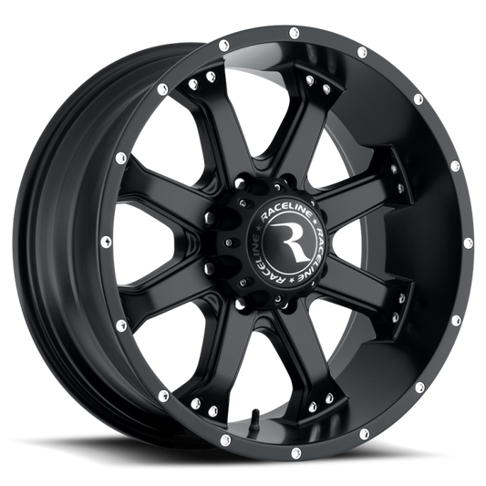 Raceline 991B-79060+25 991B Assault 17x9in / 6x139.7 BP / 25mm Offset / 106.1mm Bore - Satin Black Wheel