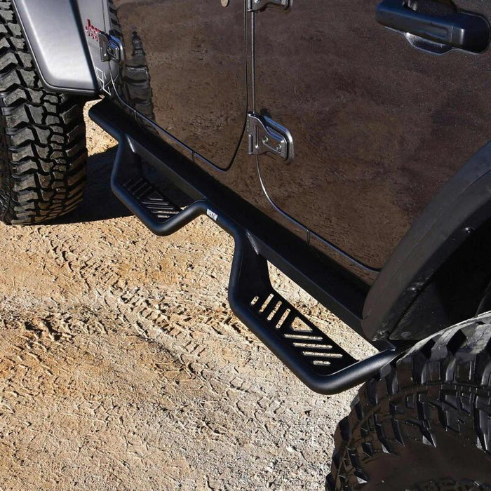 Westin 20-14065 18-22 Jeep Wrangler JL Unlimited Outlaw Nerf Step Bars - Textured Black