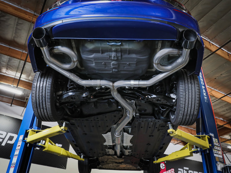 aFe 49-36630-L POWER Takeda 22-23 Honda Civic Si I4-1.5L (t) 2.5in to 3in 304 SS CB Exhaust - Blue Flame Tips