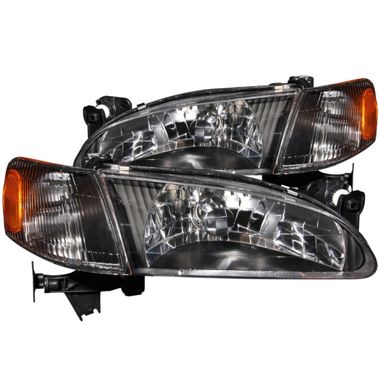 ANZO 121131 1998-2000 Toyota Corolla Crystal Headlights Black