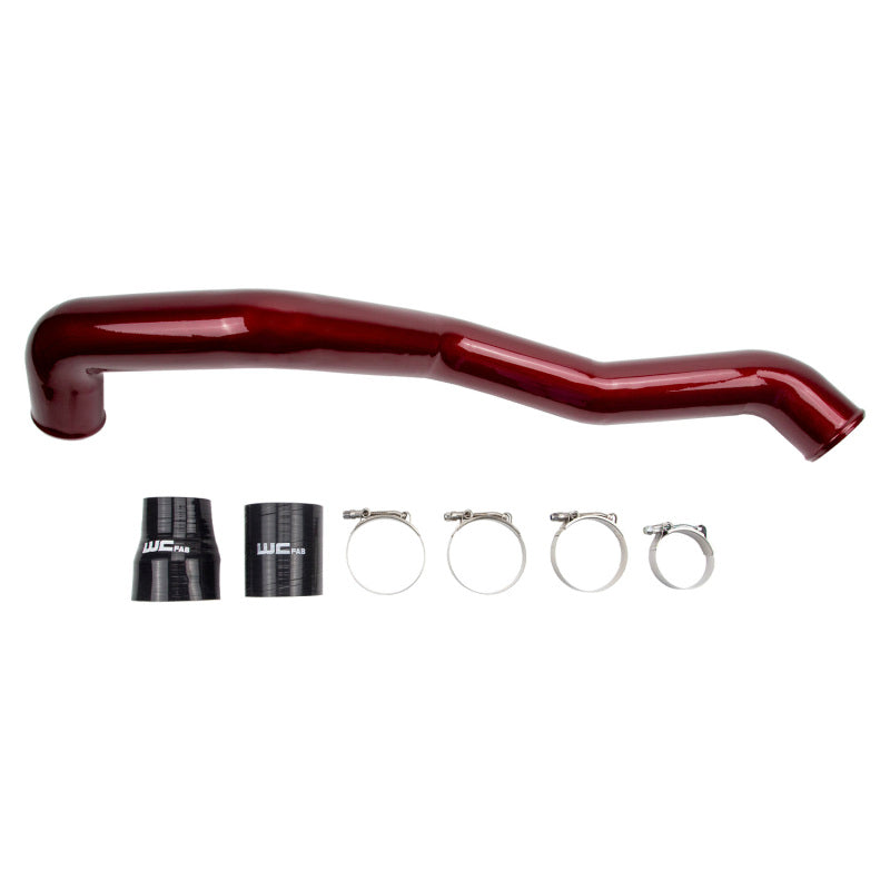 Wehrli WCF100353-RED 11-16 Chevrolet 6.6L LML Duramax Driver Side 3in Intercooler Pipe - WCFab Red