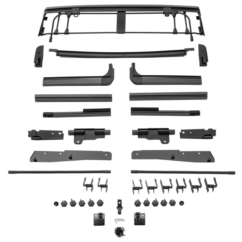 Rugged Ridge 13863.35 2018+ Jeep Wrangler JLU 4 Dr Black Diamond Stitch Cloth Voyager Top (Tinted)