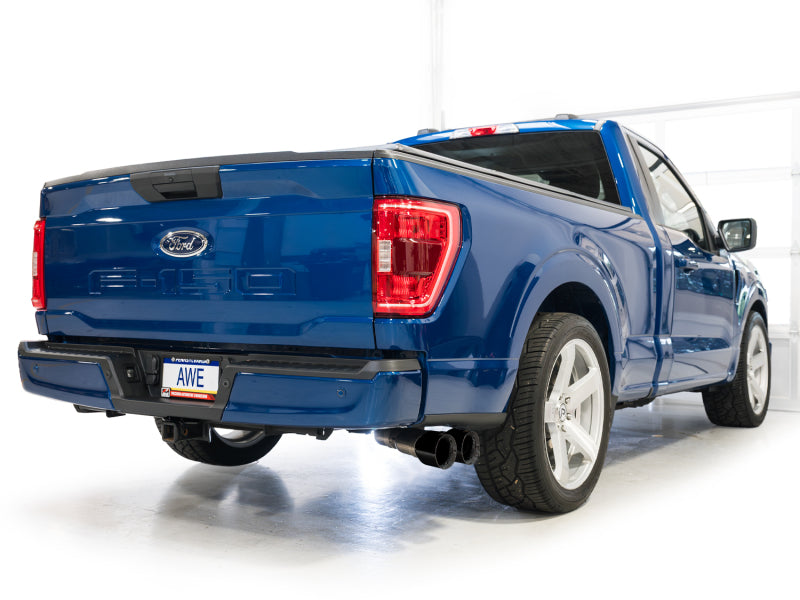 Awe Tuning 21+F-150 Side Exit Exh Reg Cab 4.5in Black Tips AWE3015-33145