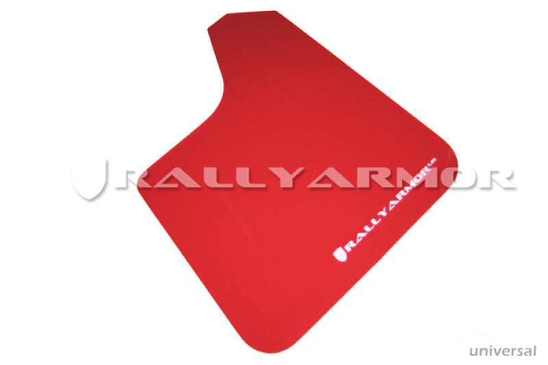 Rally Armor MF12-UR-RD/WH Universal Fit (No Hardware) Red UR Mud Flap w/ White Logo