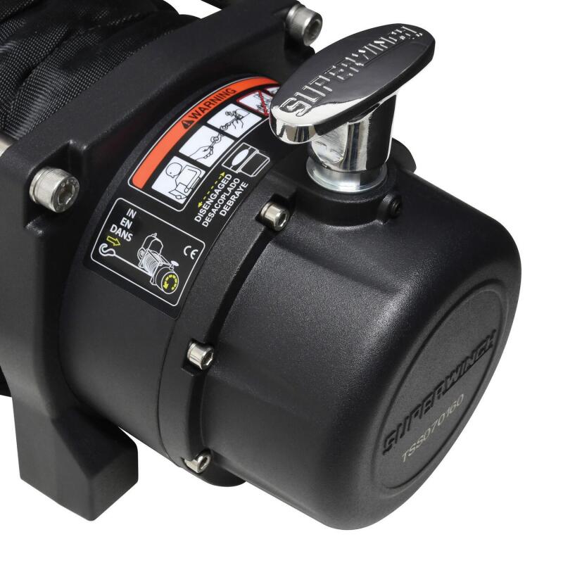 Superwinch 1511201 11500 LBS 12V DC 3/8in x 80ft Synthetic Rope Tiger Shark 11500 Winch