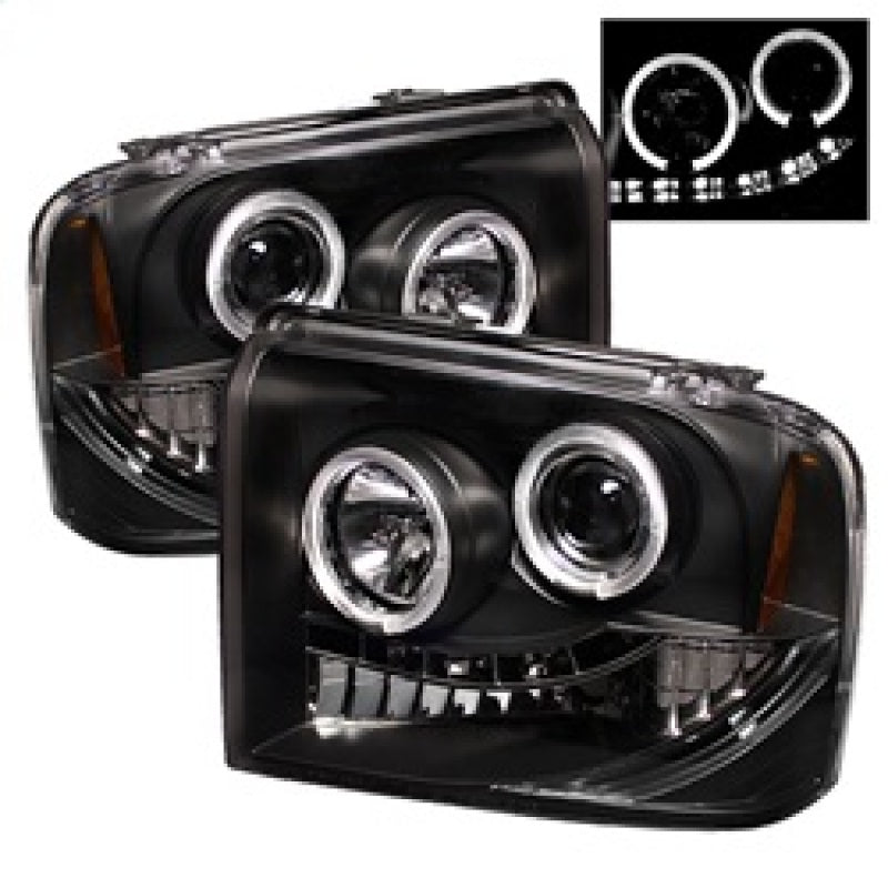 SPYDER 5010544 Spyder Ford F250/350/450 Super Duty 05-07 Projector Headlights LED Halo- LED Blk PRO-YD-FS05-HL-BK
