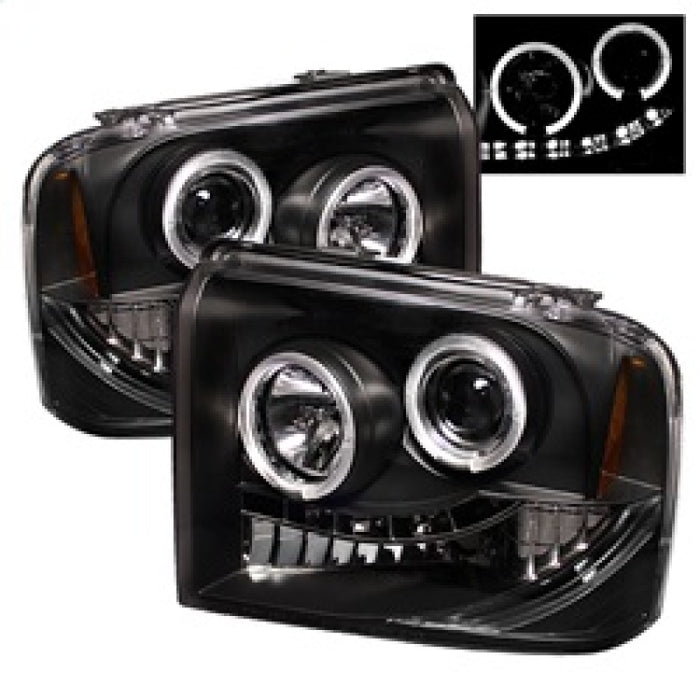 SPYDER 5010544 Spyder Ford F250/350/450 Super Duty 05-07 Projector Headlights LED Halo- LED Blk PRO-YD-FS05-HL-BK