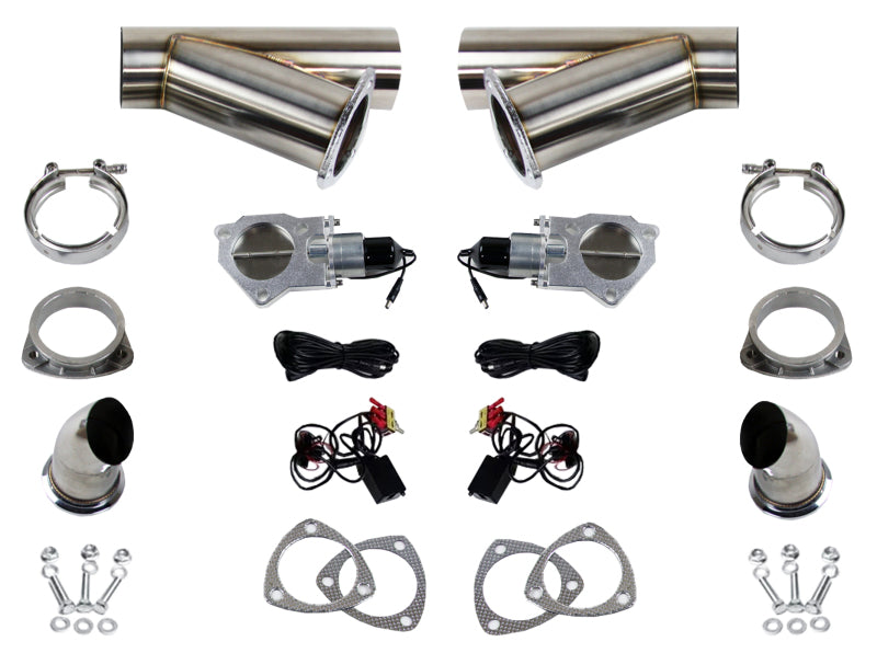Granatelli Motor Sports 307522D Granatelli 2.25in Stainless Steel Electronic Dual Exhaust Cutout