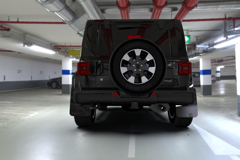 Rally Armor MF54-UR-BLK/RD 18-25 Jeep JL Wrangler Black UR Mud Flap w/Red Logo