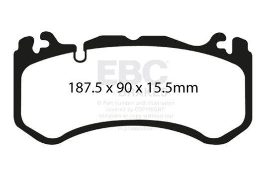 EBC DP51939NDX 08-13 Mercedes-Benz C63 AMG (W204) 6.2 Bluestuff Front Brake Pads