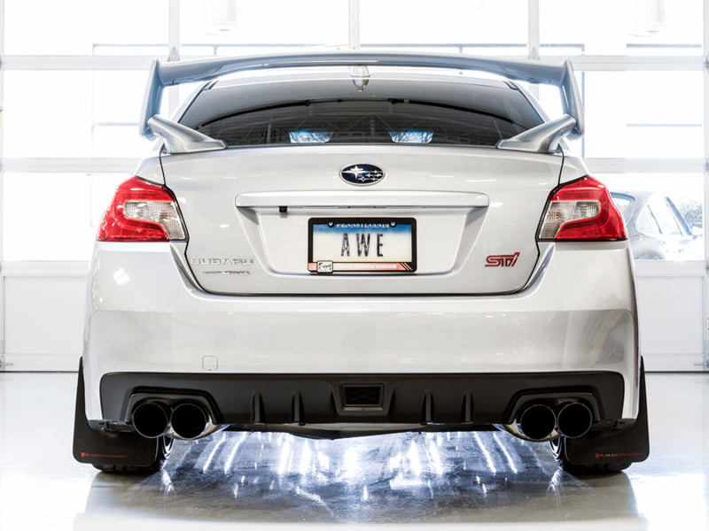 AWE Tuning 3015-43108 Subaru STI VA / WRX GV / STI GV Sedan Touring Edition Exhaust - Diamond Black Tip (102mm)