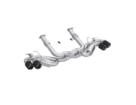 MBRP S70413CF 20-24 Chevrolet Corvette C8 3in Active Cat Back Quad Split Rear Exit Exhaust w/ AFM Sims