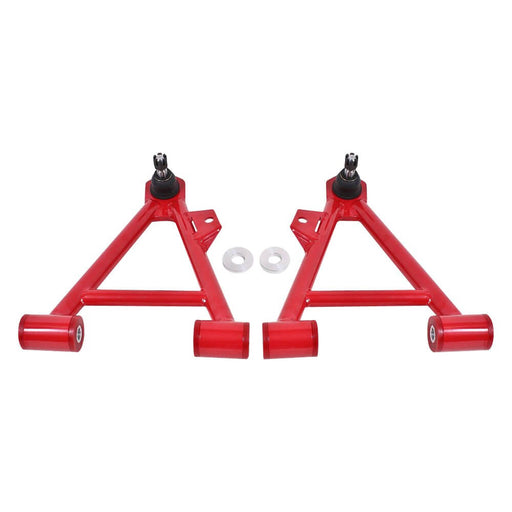 BMR Suspension AA041R BMR 94-04 Mustang Lower Non-Adj. A-Arms (Coilover Only) w/ STD. Ball Joint (Poly) - Red — manufacturer product image
