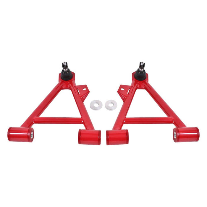 BMR Suspension AA041R BMR 94-04 Mustang Lower Non-Adj. A-Arms (Coilover Only) w/ STD. Ball Joint (Poly) - Red — manufacturer product image