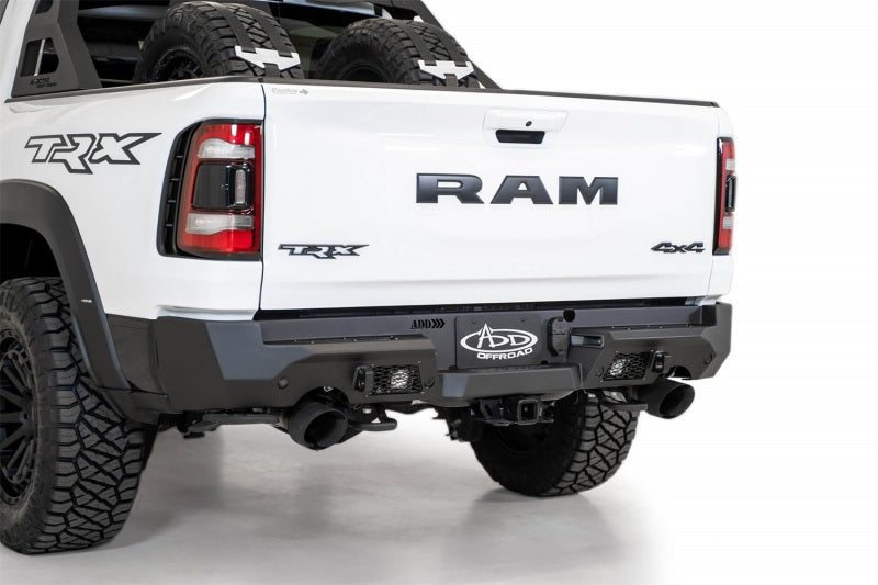 Addictive Desert Designs R620081280103 2021 Dodge RAM 1500 TRX Stealth Fighter Rear Bumper - Hammer Black