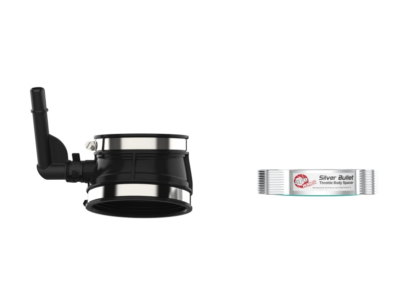 aFe 46-34017 2020 Vette C8 Silver Bullet Aluminum Throttle Body Spacer Works w/ Factory Intake Only - Silver