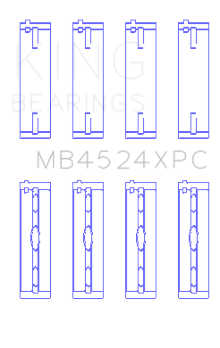 King Engine Bearings MB4524XPCSTDX Nissan VR38DETT pMaxKote Crankshaft Main Bearing Set - Size STDX