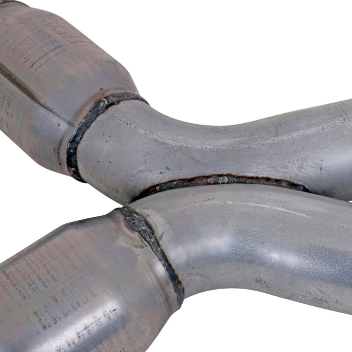 BBK 1786 79-04 Mustang Coyote Swap Short Mid X Pipe w Catalytic Converters 3.0 For Long Tube Headers