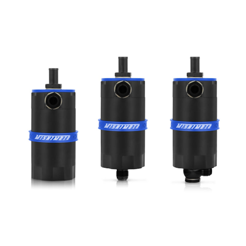 Mishimoto MMBCC-UNI-BL Universal Baffled Oil Catch Can - Blue