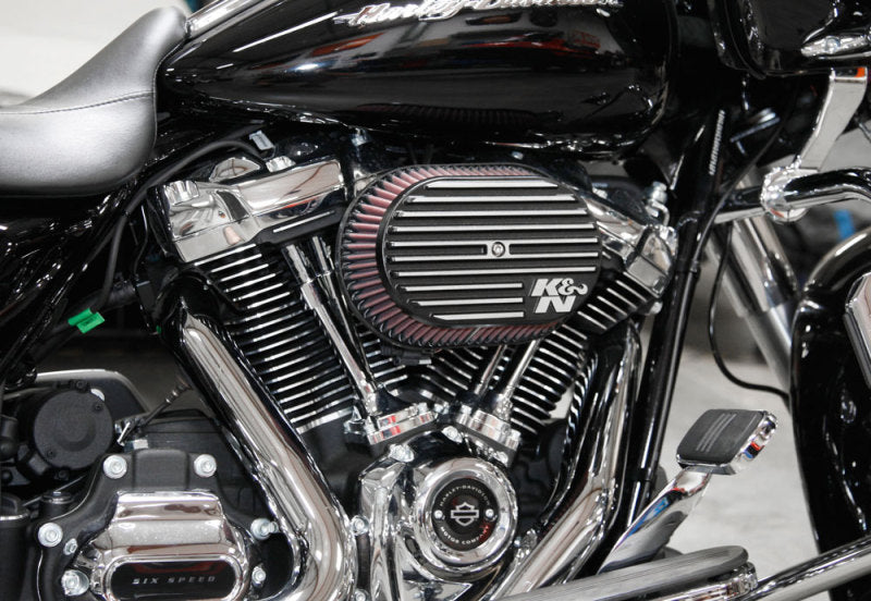 K&N Engineering RK-3953 K&N Street Metal Intake System for 02-06 Harley Davidson Road King F/I 88cl Side Draft Dyna/Softail