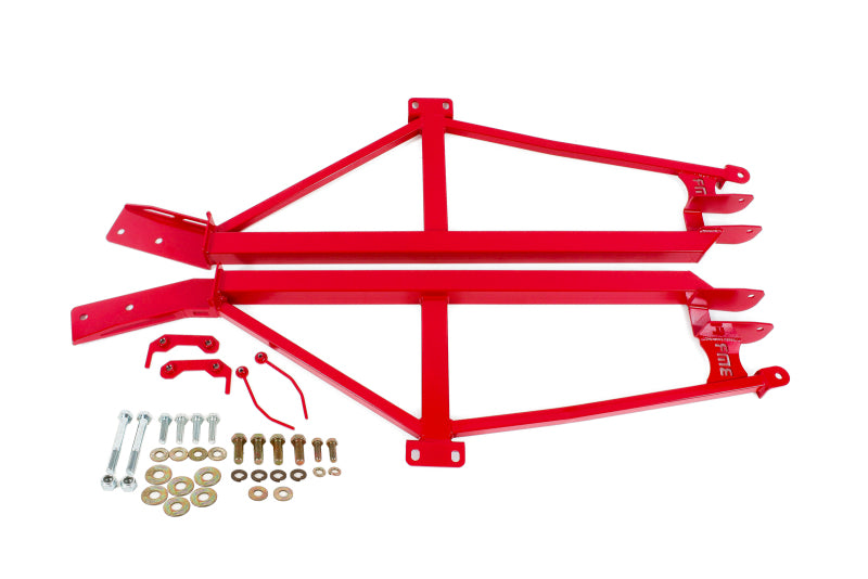 BMR Suspension SFC019R BMR 93-02 F-Body Non-Convertible Bolt-On 4-Point Subframe Connectors - Red
