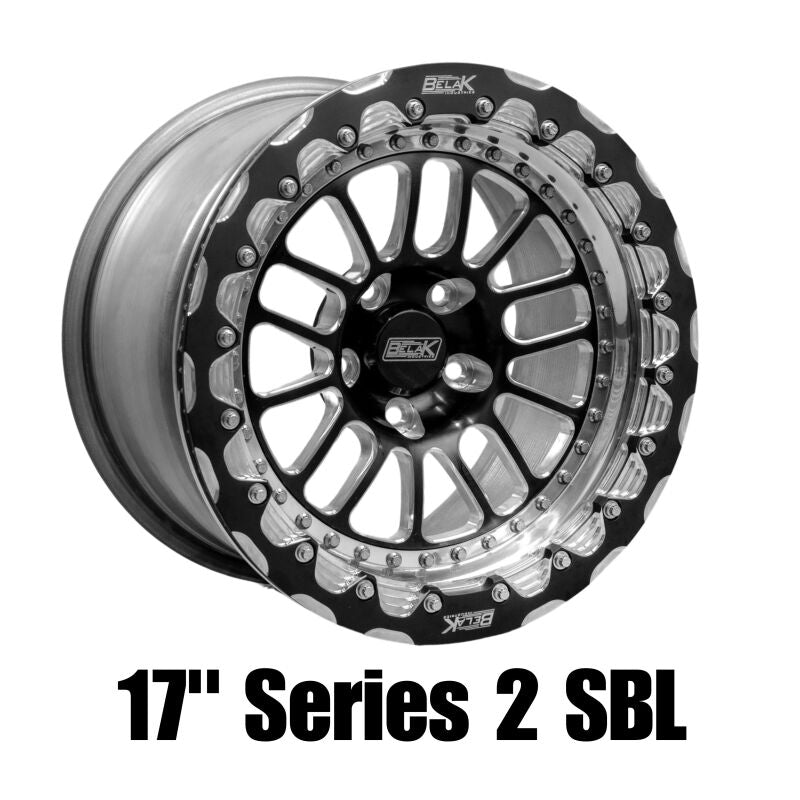 Belak Wheels 17106135S28BS-SBL Belak 17x10.5 / 8.25in BS / 6x135mm BP / Low Pad / Series 2 - Single Beadlock Wheel