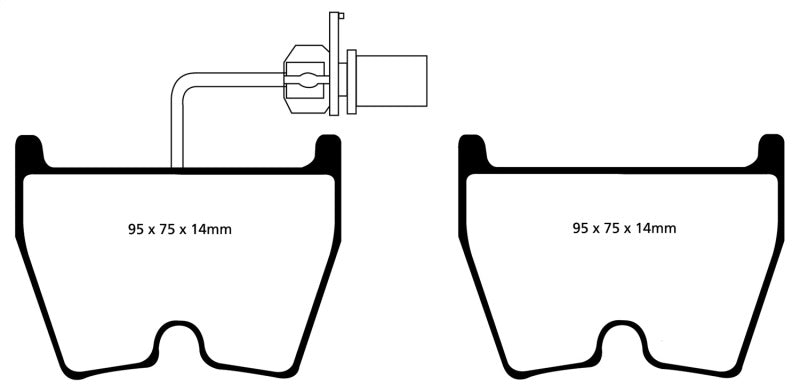 EBC DP31513C 06-09 Audi RS4 4.2 (Cast Iron Rotors) Redstuff Front Brake Pads