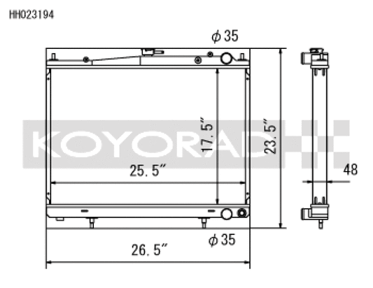 Koyo HH023194 00-02 Nissan Skyline GTR 2.6L Turbo Racing Radiator