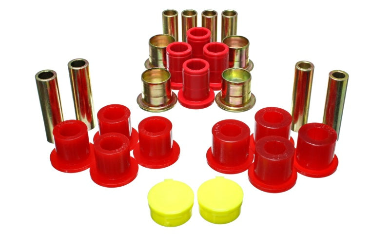 Energy Suspension 5.3139R 87-04 Dodge Dakota / 98-03 Durango 4WD Red Front End Control Arm Bushing Set