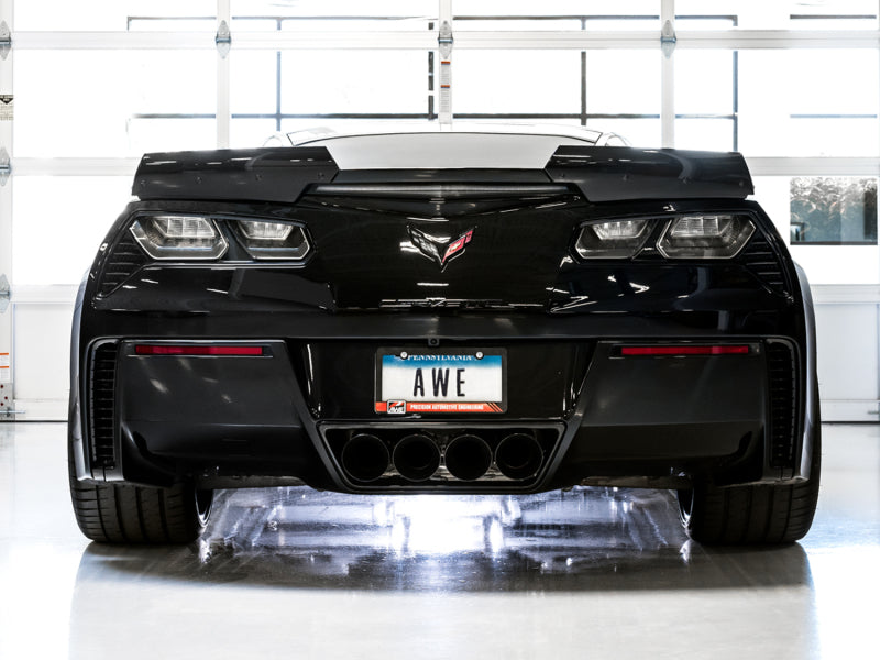 AWE Tuning 3020-43081 14-19 Chevy Corvette C7 Z06/ZR1 Track Edition Axle-Back Exhaust w/Black Tips