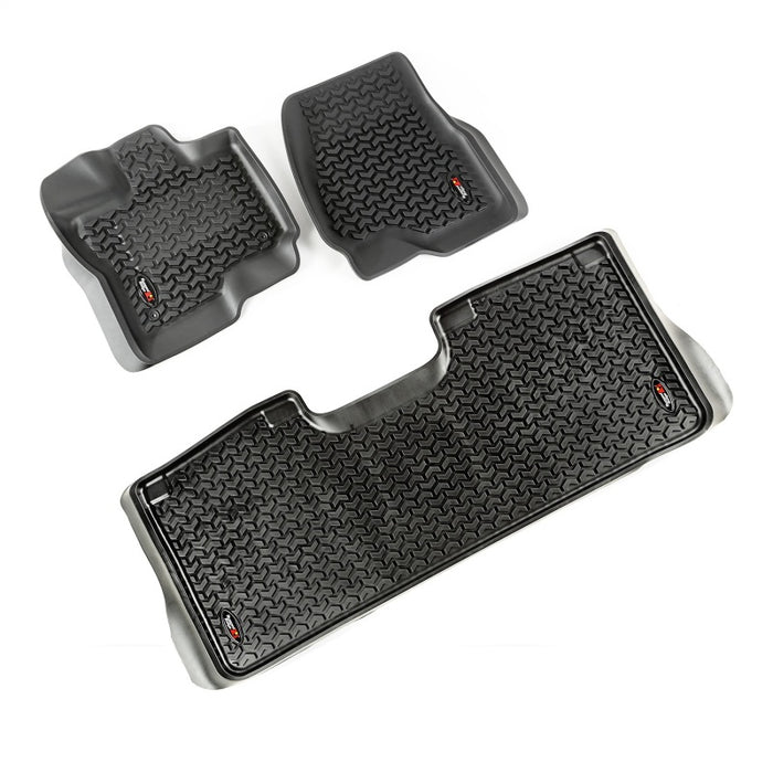 Rugged Ridge 82987.05 Floor Liner Front/Rear Black 2015-2017 Ford F-150 / Raptor